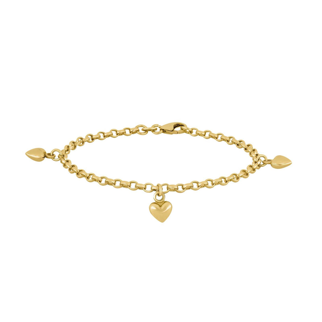 Silver bracelet w/hearts