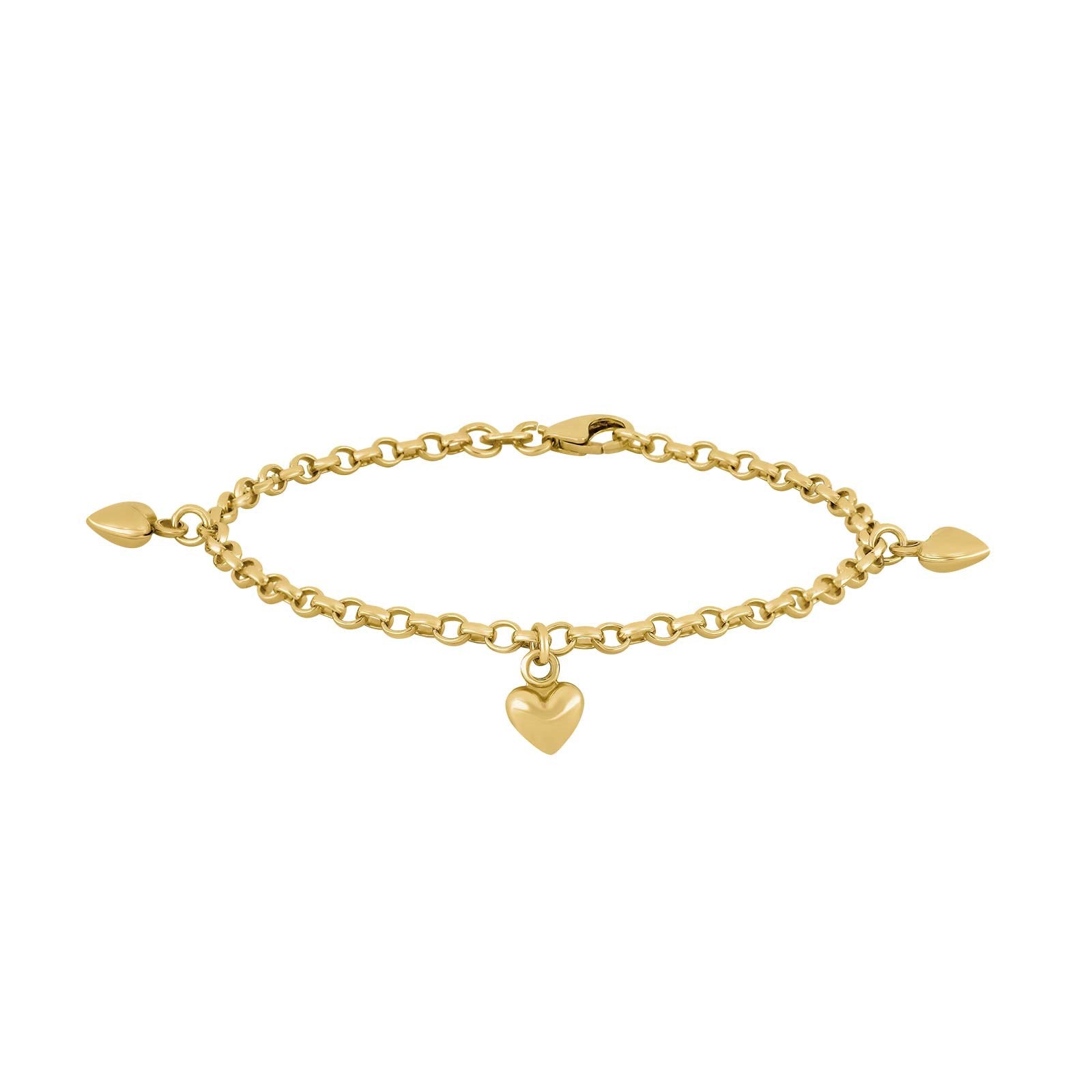 Silver bracelet w/hearts