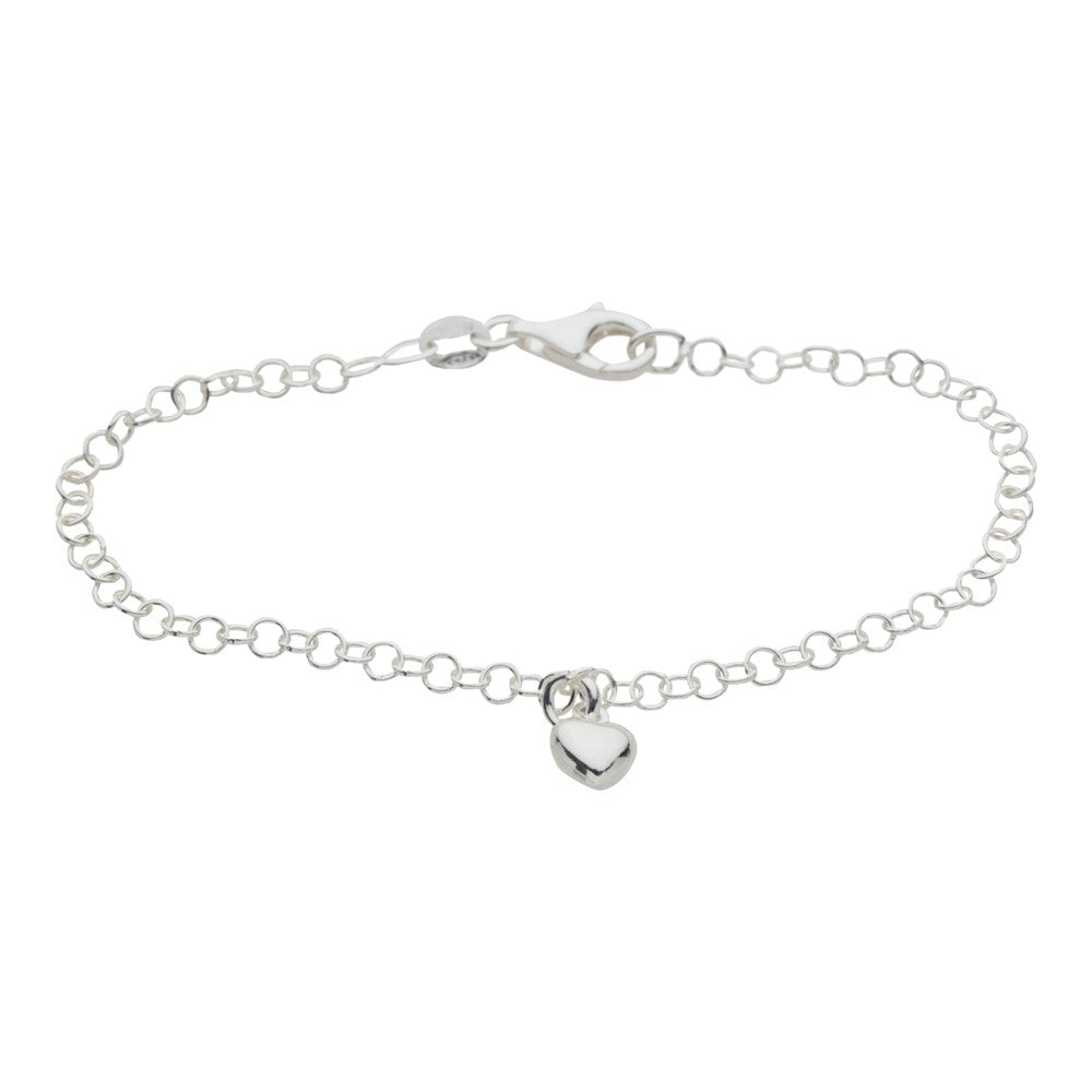 Silberarmband mit 1 Herz
