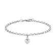 Silver bracelet w/1 heart