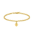 Silberarmband mit 1 Herz