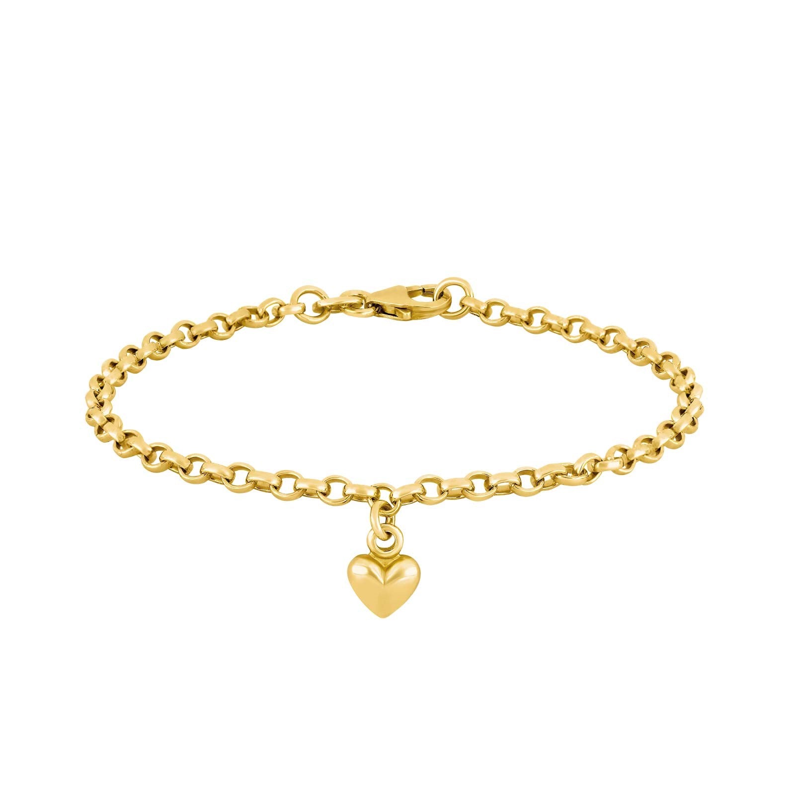 Silberarmband mit 1 Herz