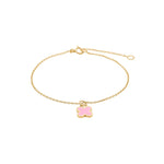 Verg. Silber Armband m. rosa epoxy
