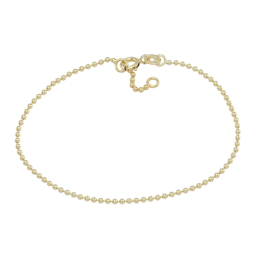 Forgyldt sølv armbånd ball chain