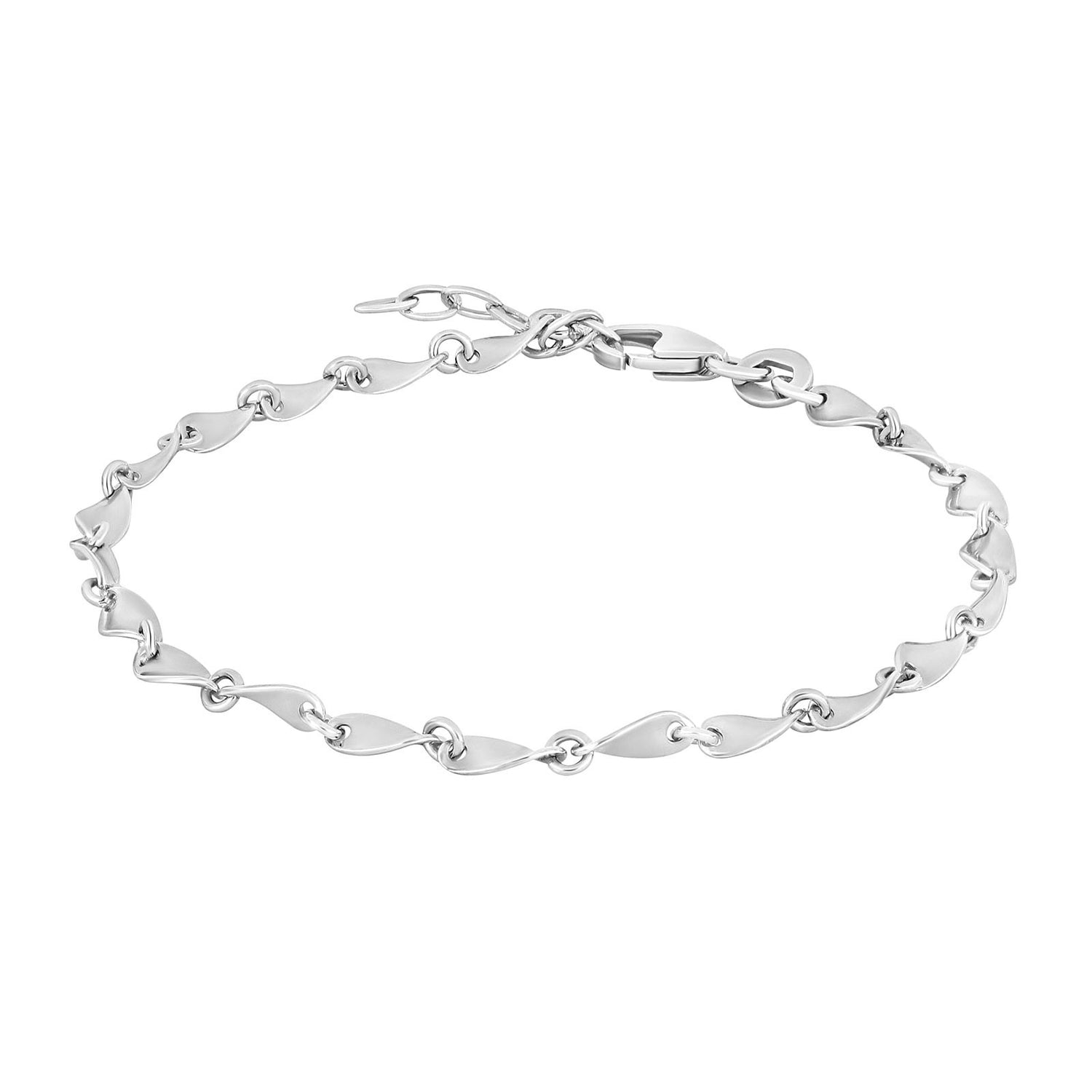 Rhod. silver bracelet