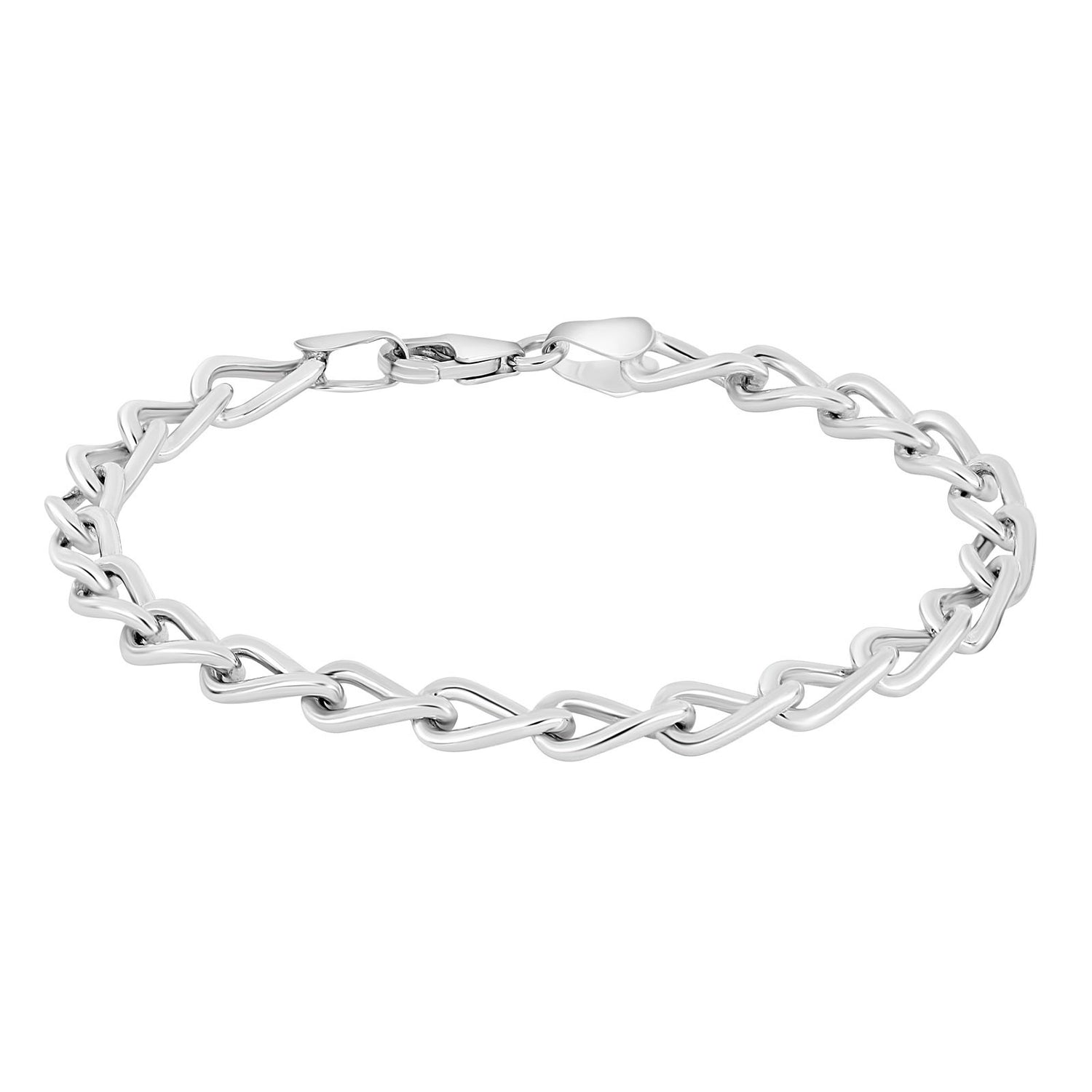 Rhod. silver bracelet