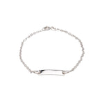 Silver bracelet w/plate