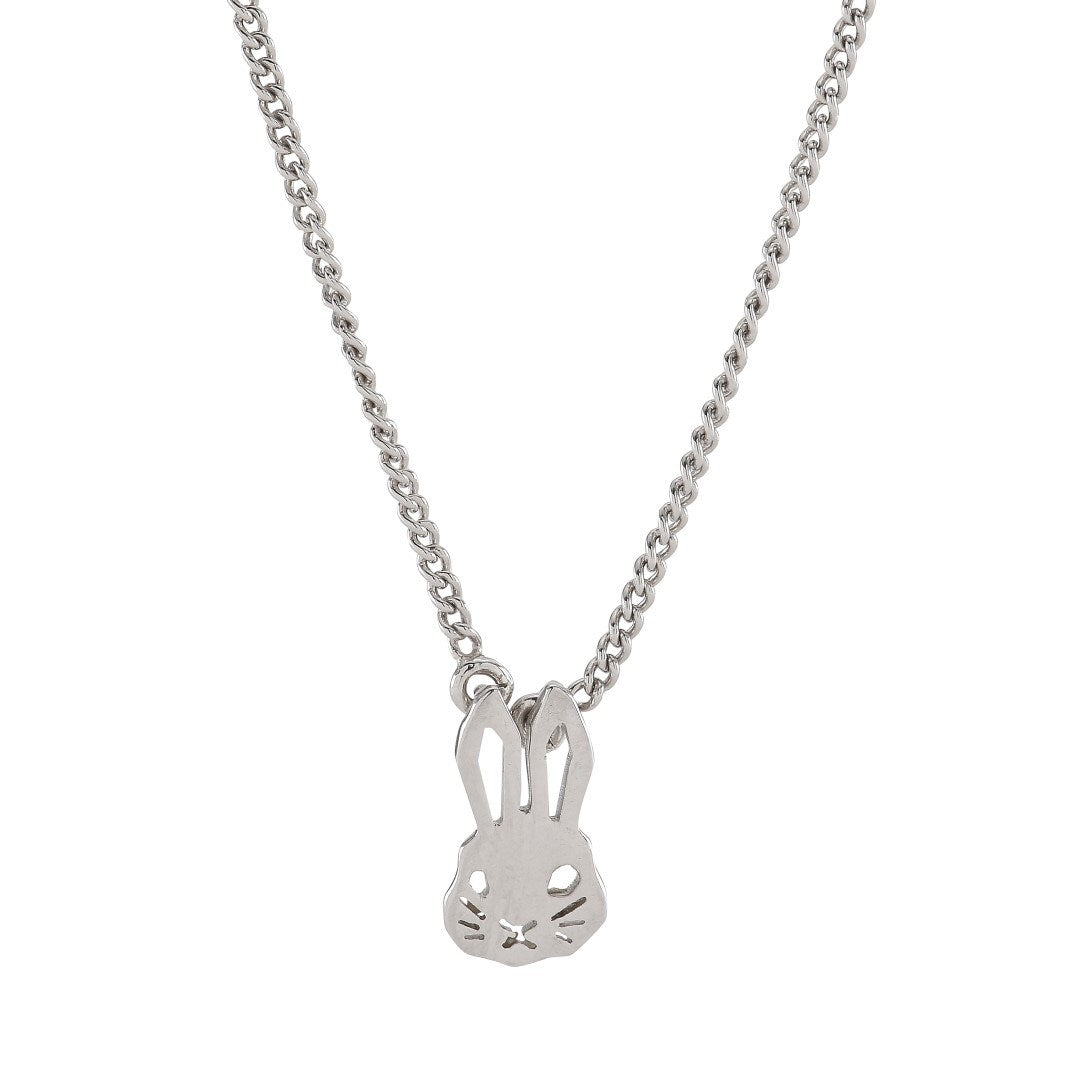 Rhd. silver necklace rabbit 11mm 38+2cm