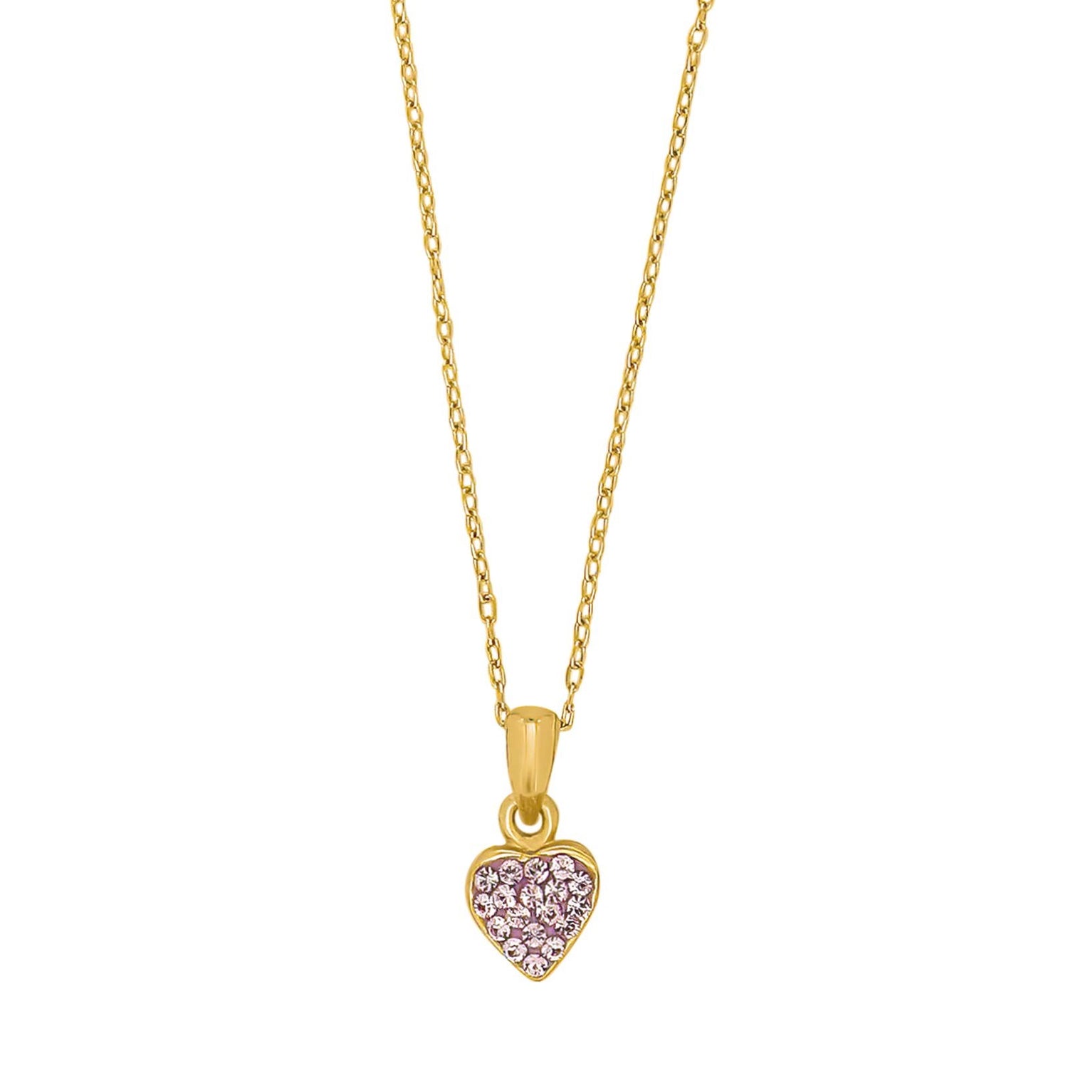 Verg. Silberhalskette Herz m/rosa cz
