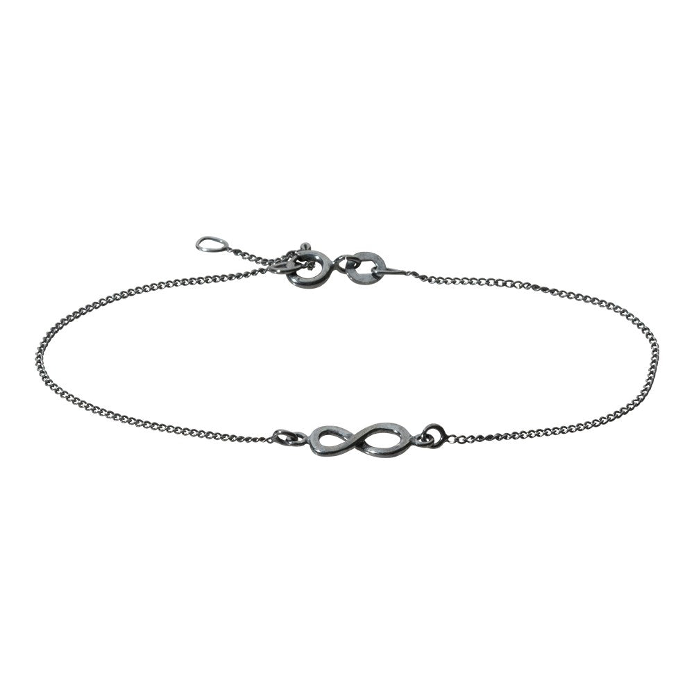 Oxidiertes Sil Armband Unendlichkeitszeichen
