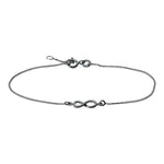 Oxidiertes Sil Armband Unendlichkeitszeichen
