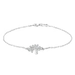 Rhod. Silberarmband Baum des Lebens m/cz