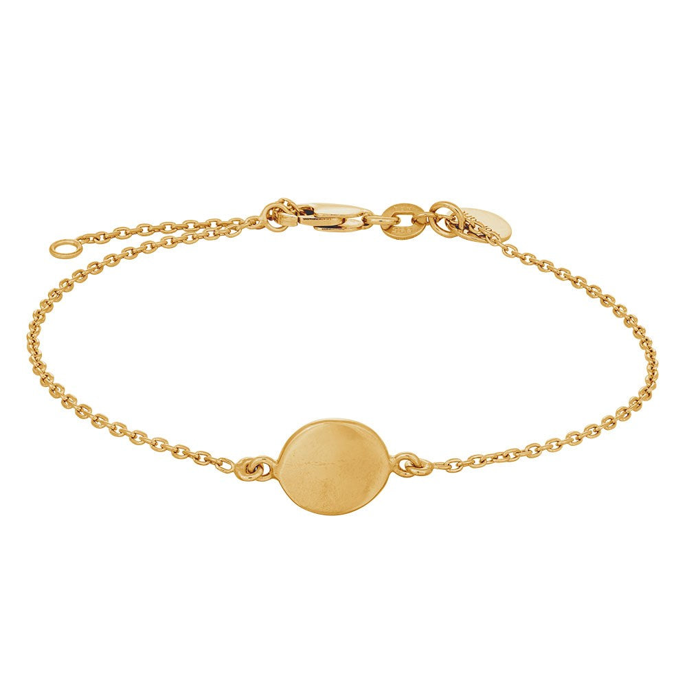 Goldpl. silver bracelet TWO-SIDED52 10mm