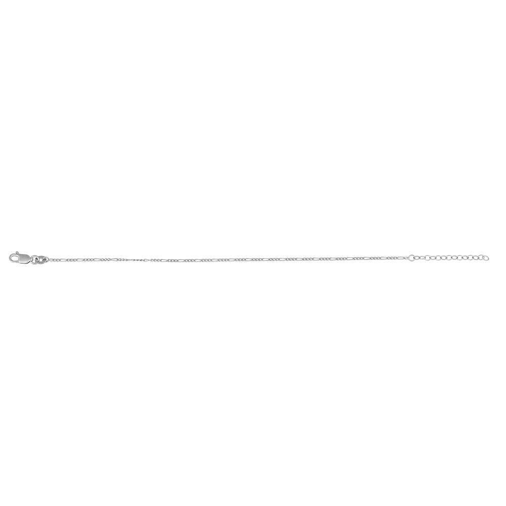 Sølvarmbånd FIGARO52 1,2mm - Rhodineret