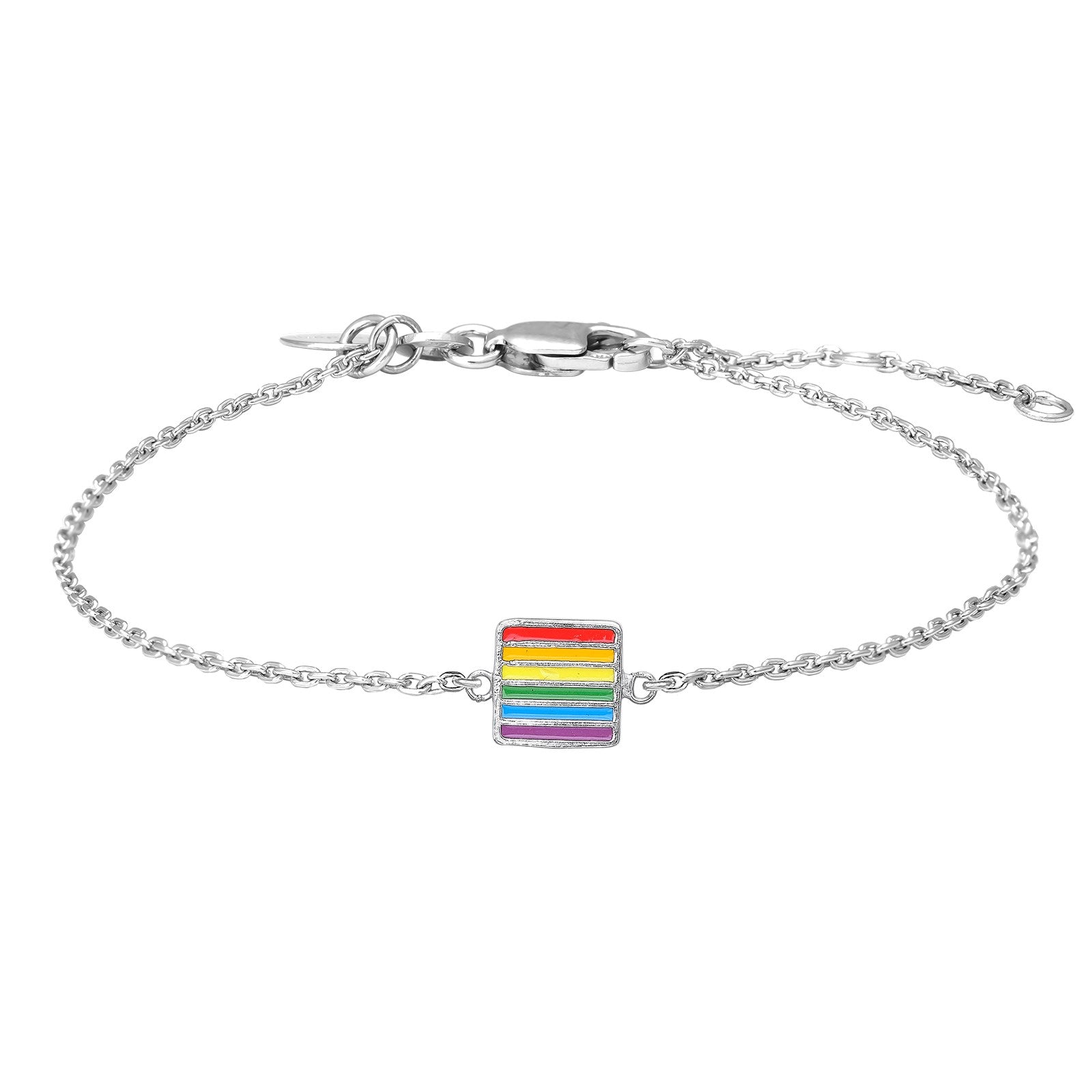 Silver bracelet LGBT52 8mm