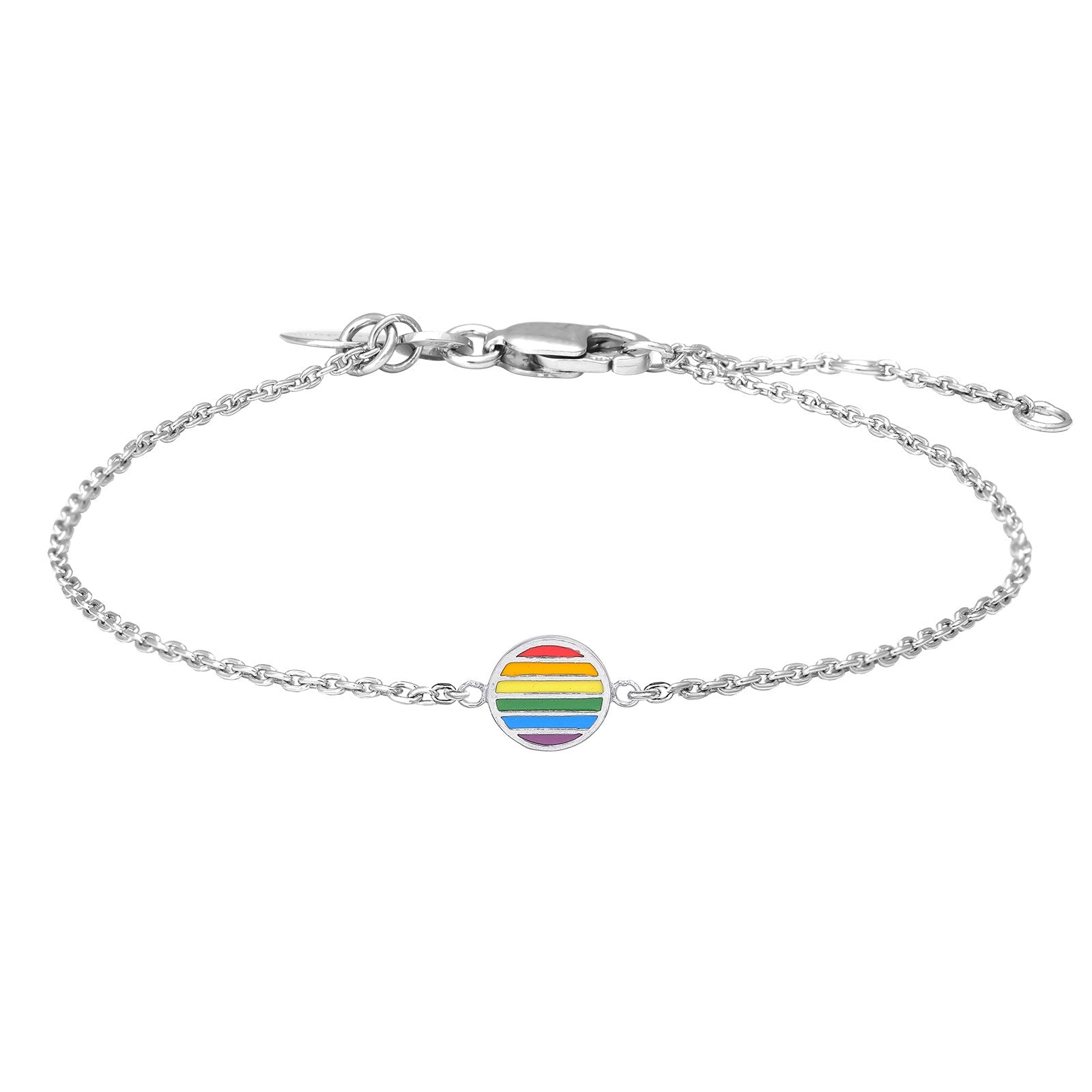 Silver bracelet LGBT52 8mm