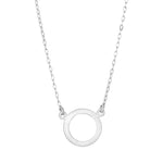 Rh Silber Halskette Circle 12mm 45+5cm