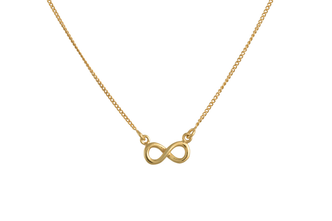 Vergoldete Sil Halskette Unendlichkeitszeichen