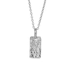 Rhd. silver necklace TWO-SIDED52 14x7mm