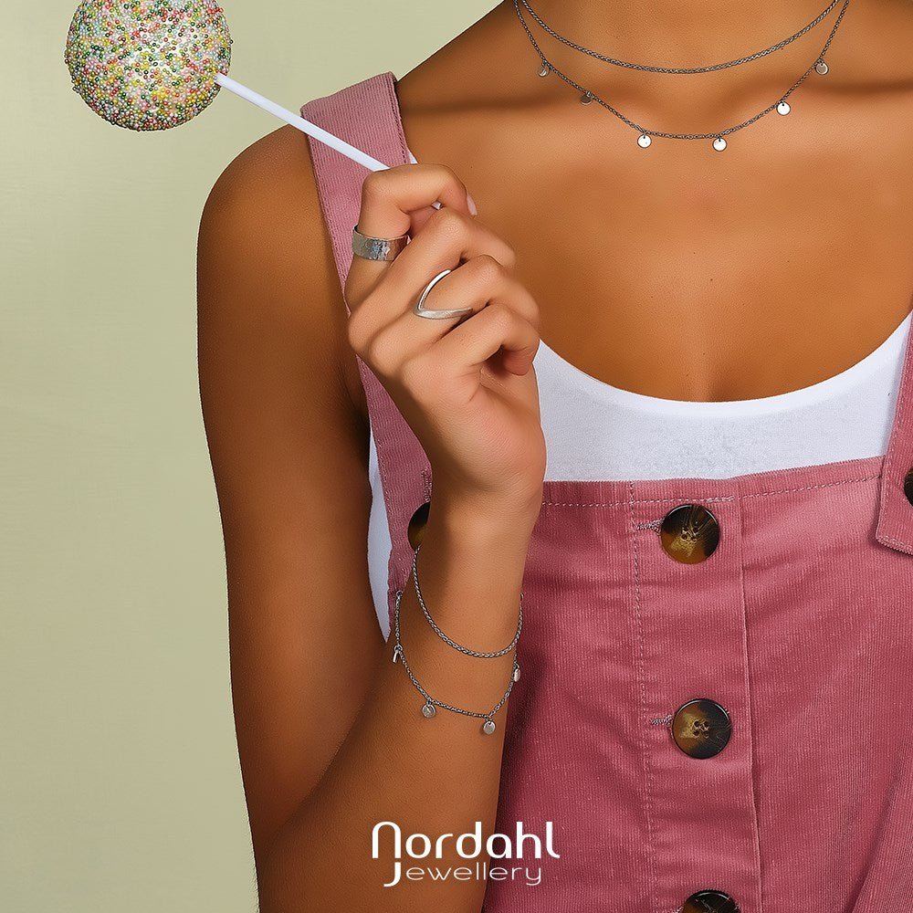 Rhd. sølv kæde DISC52 5mm