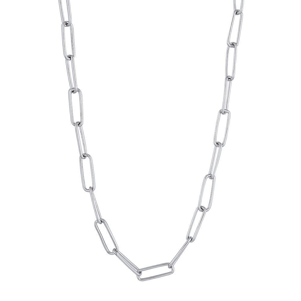 Rhod. silver necklace BOND52 50cm