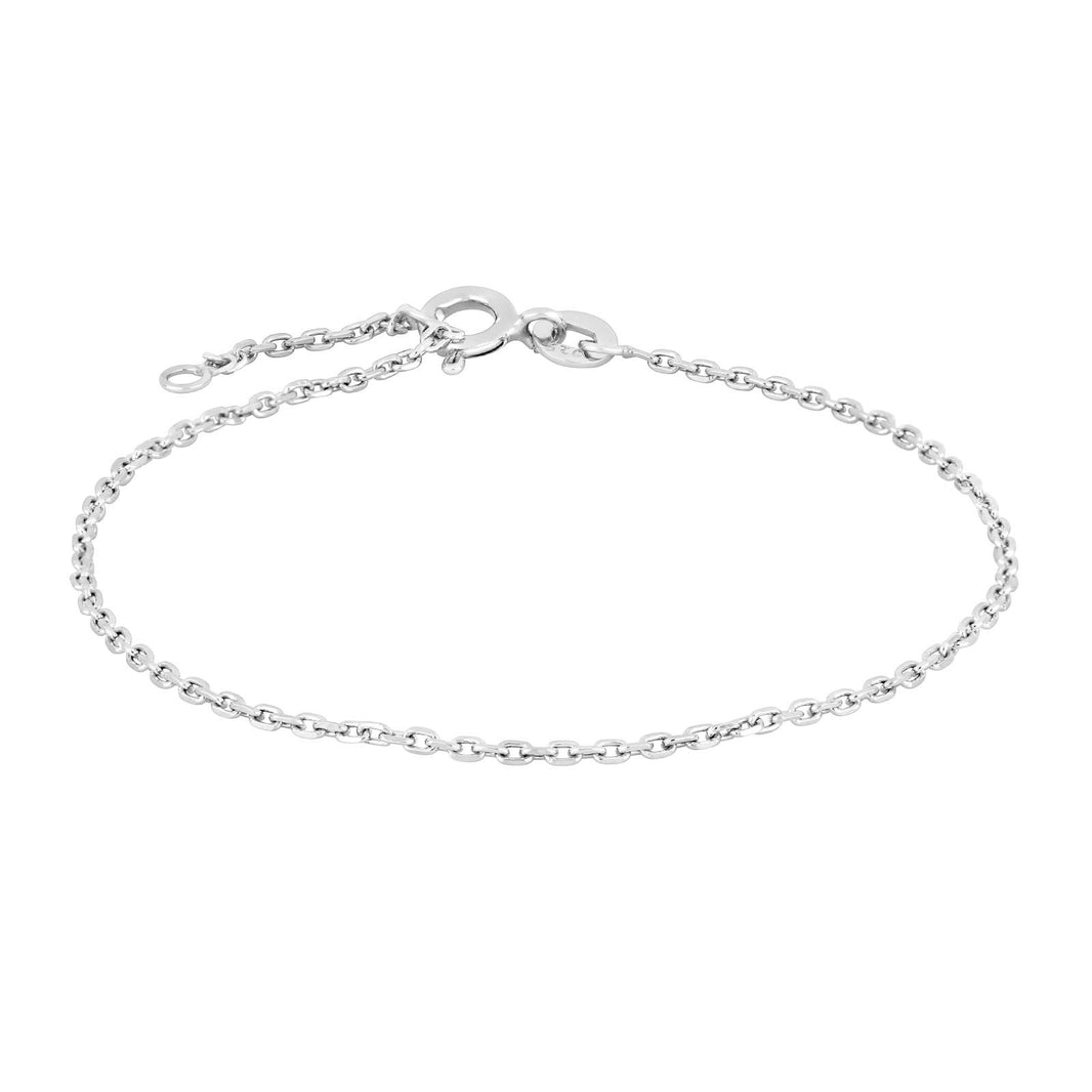 Rhod. silver bracelet anchor