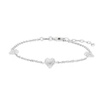 Silver bracelet heart ACTOR52