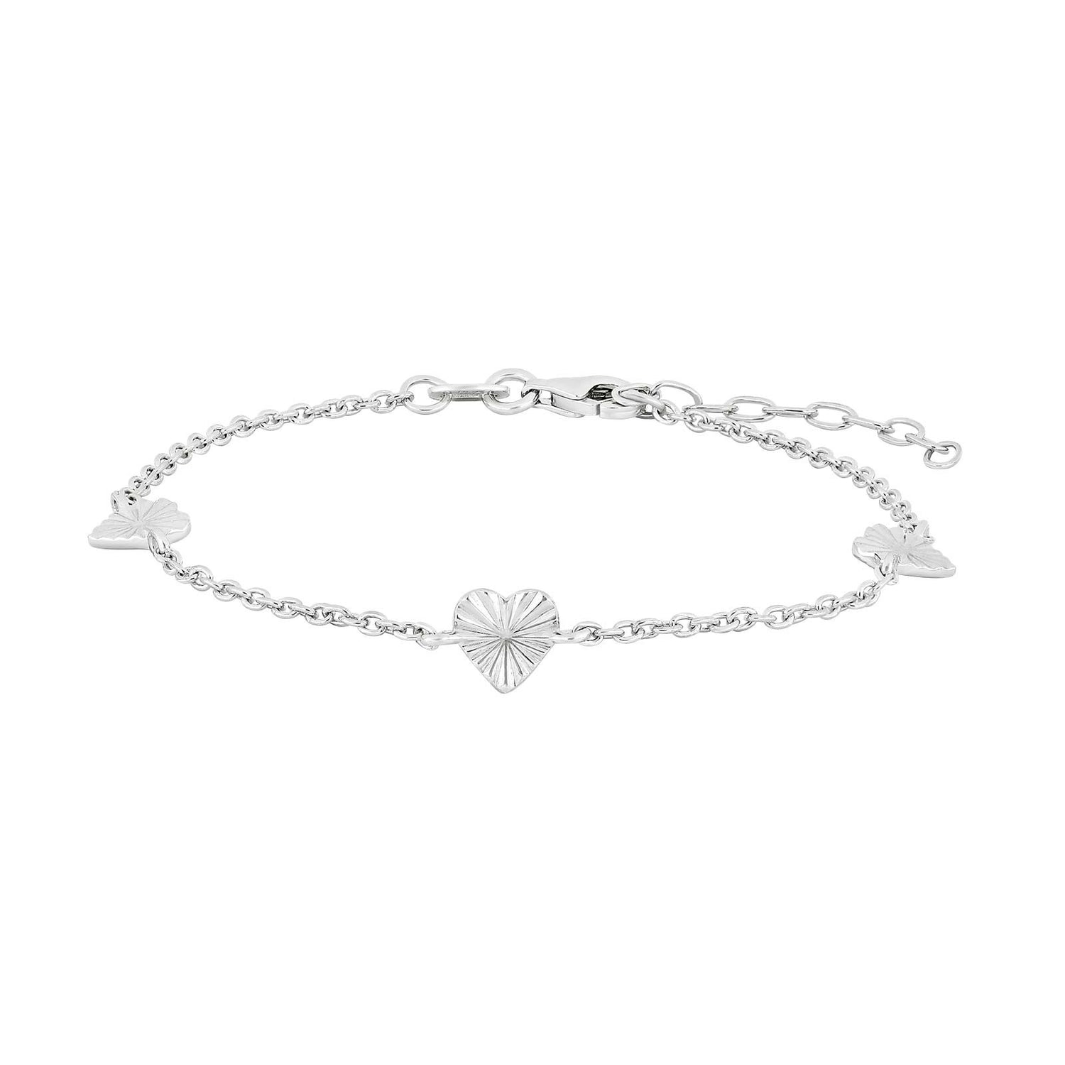 Silberarmband Herz ACTOR52 - Rhodiniert