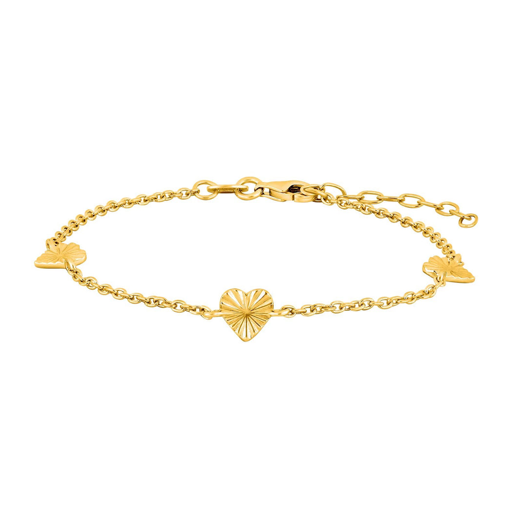 Silberarmband Herz ACTOR52 - Vergoldet