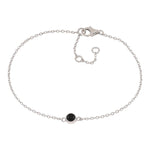 Rhod. Sil. Armband SWEETS52 schwarzer Onyx 4,5mm