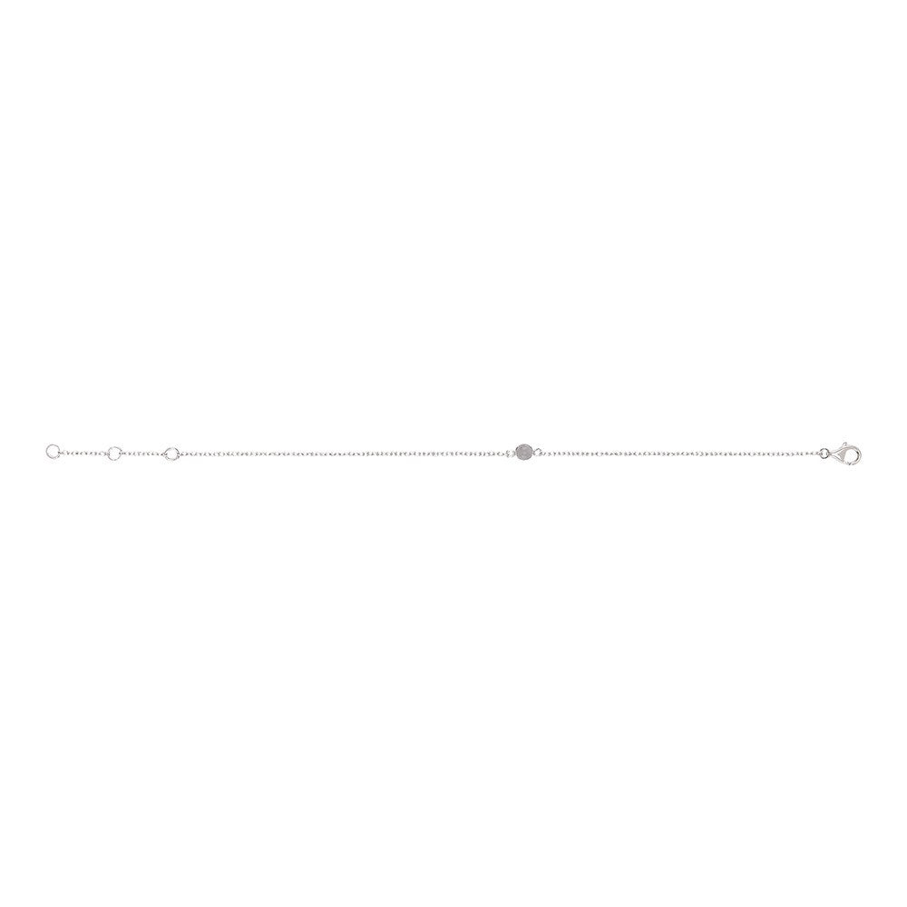 Rhd. Sil. Armband SWEETS52 Grauer Mondstein 4,5mm