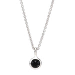 Rhod. Sil. Halskette SWEETS52 schwarzer Onyx 5mm