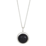 Rhod. Sil. Halskette SWEETS52 schwarzer Onyx 11mm