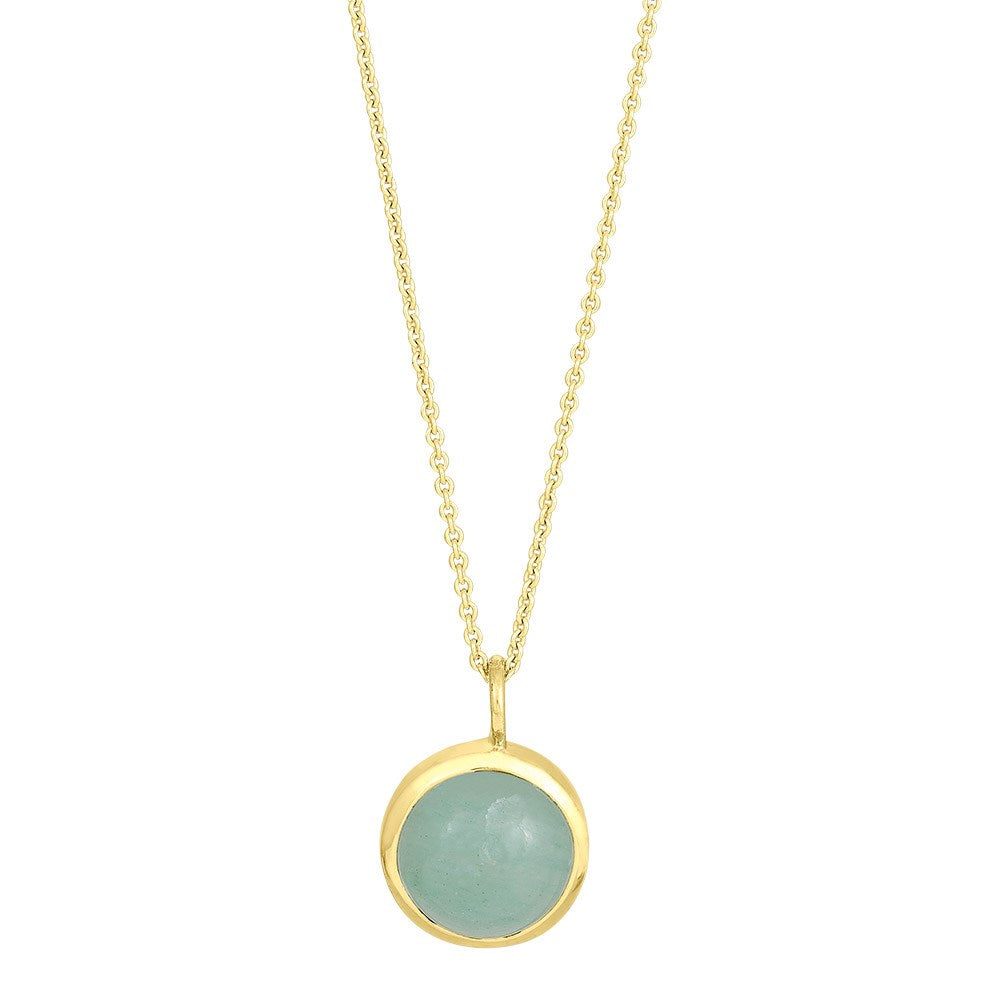 Silver pendant SWEETS52 green aventurine 11mm