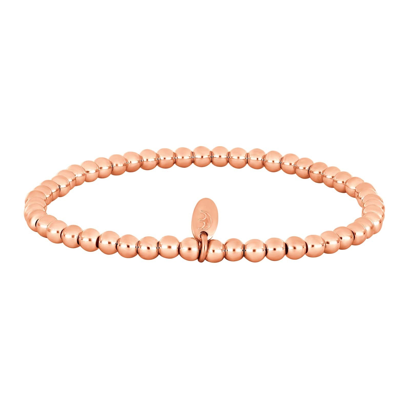 Rhod. silver ball bracelet
