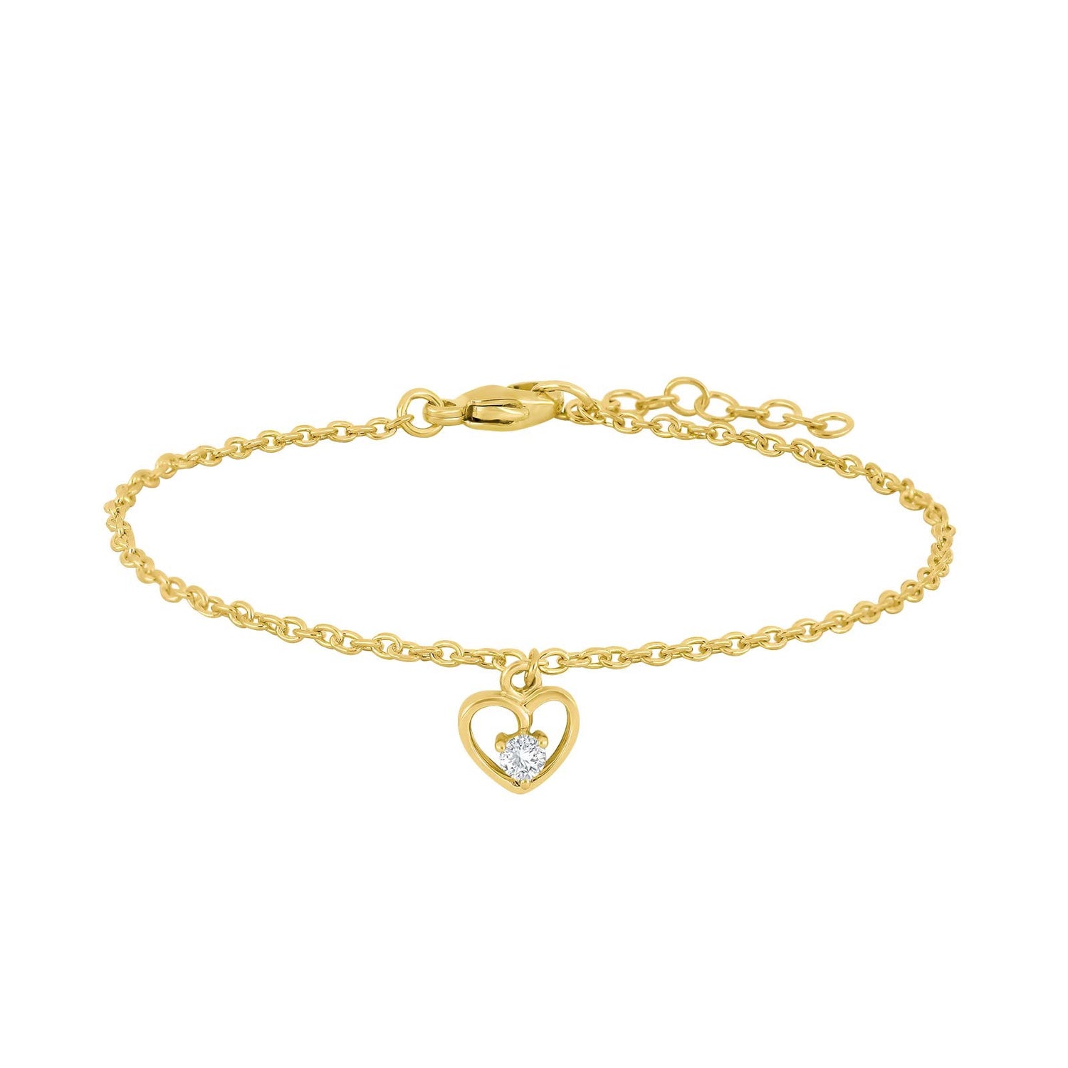 Verg. Silberarmband Herz m/cz