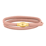 Leather bracelet silver clasp