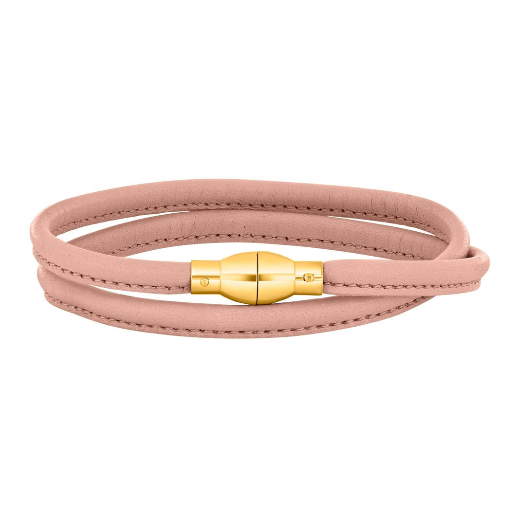 Leather bracelet silver clasp