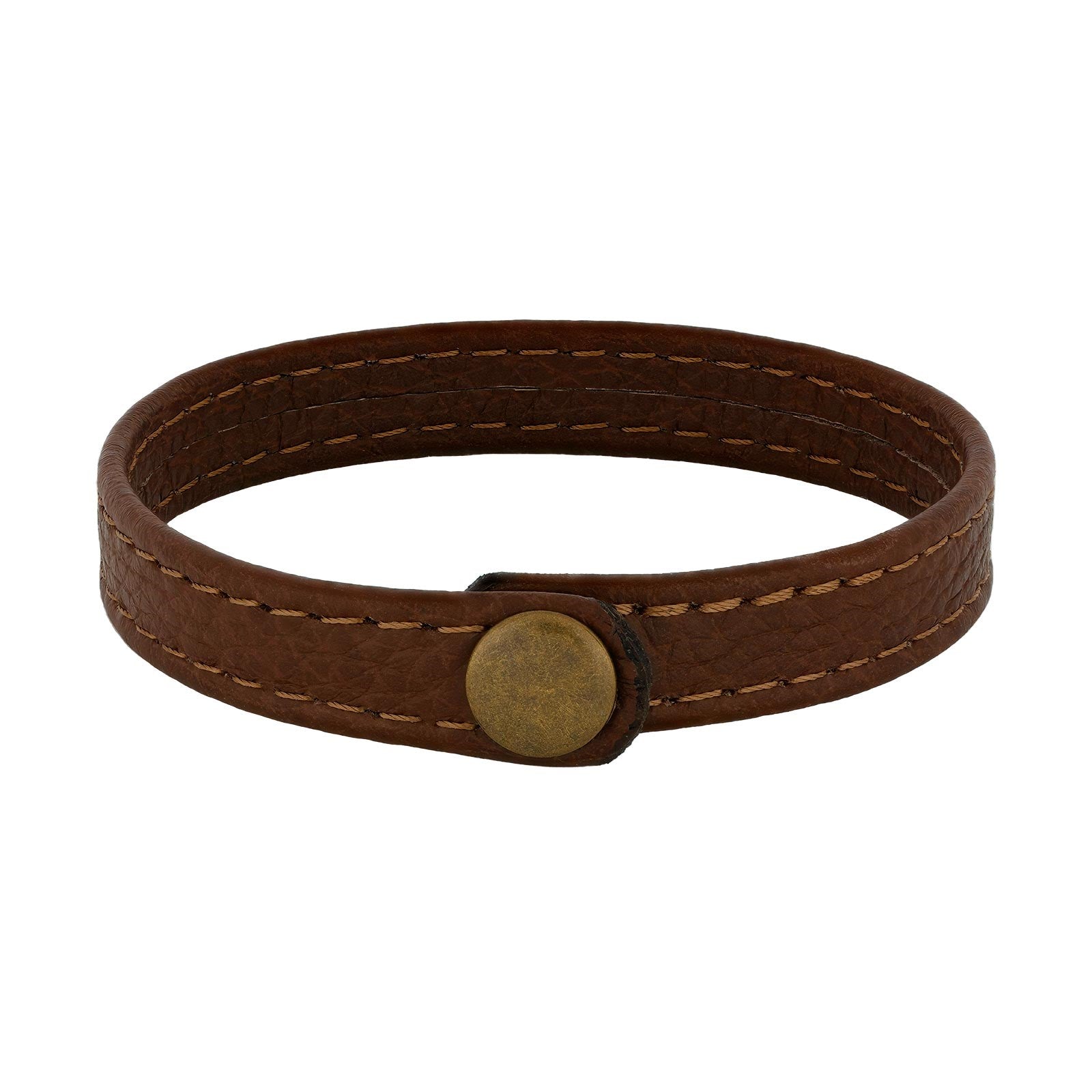 SON Armband braunes Kalbsleder 12mm