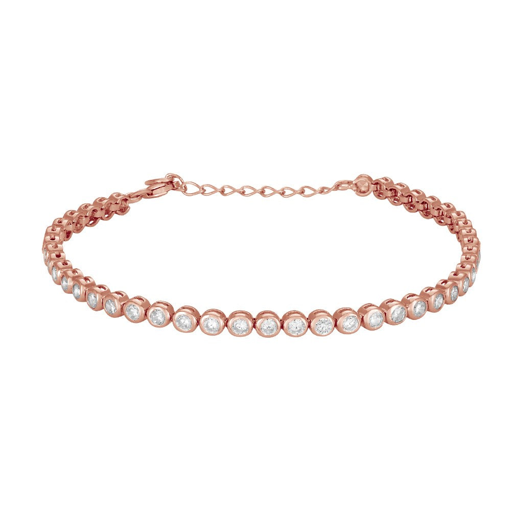 Silver tennis bracelet EMMYNOR 3.6mm - Gold plated