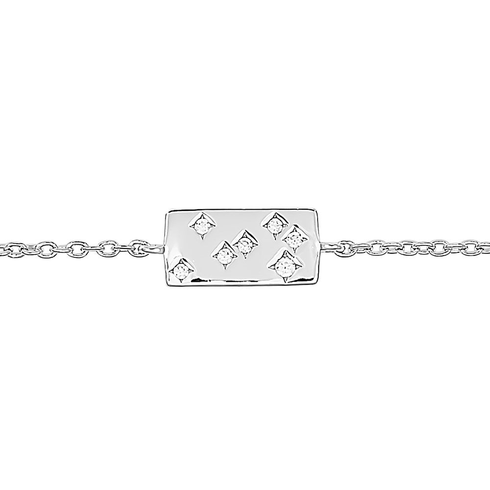 Rhd. Silver bracelet FELINANOR 10x5mm