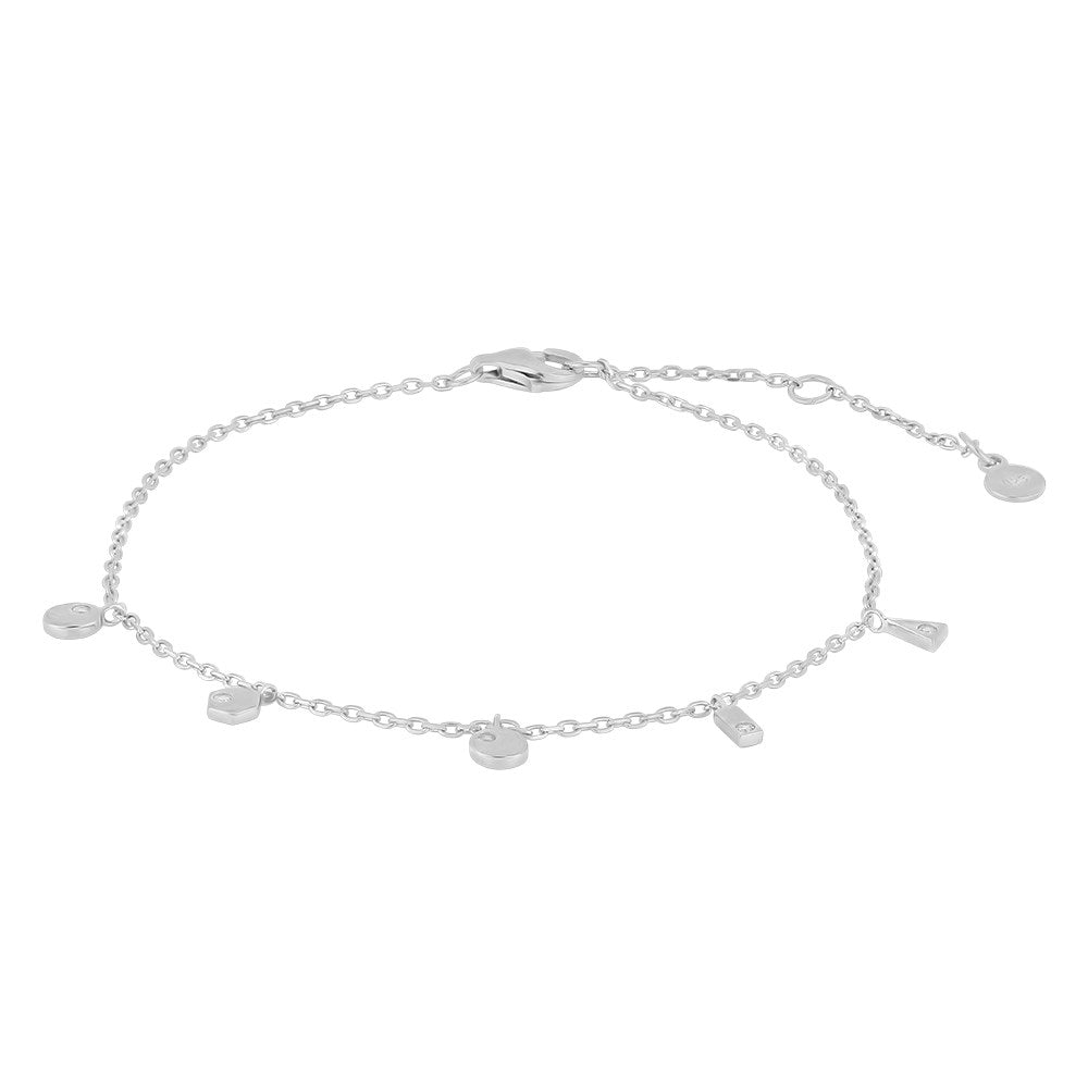 Rhd. Sølv armbånd GWENNOR 4mm 17+3cm