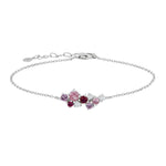 Rhodinierte Silber Armband NADINENOR rosa