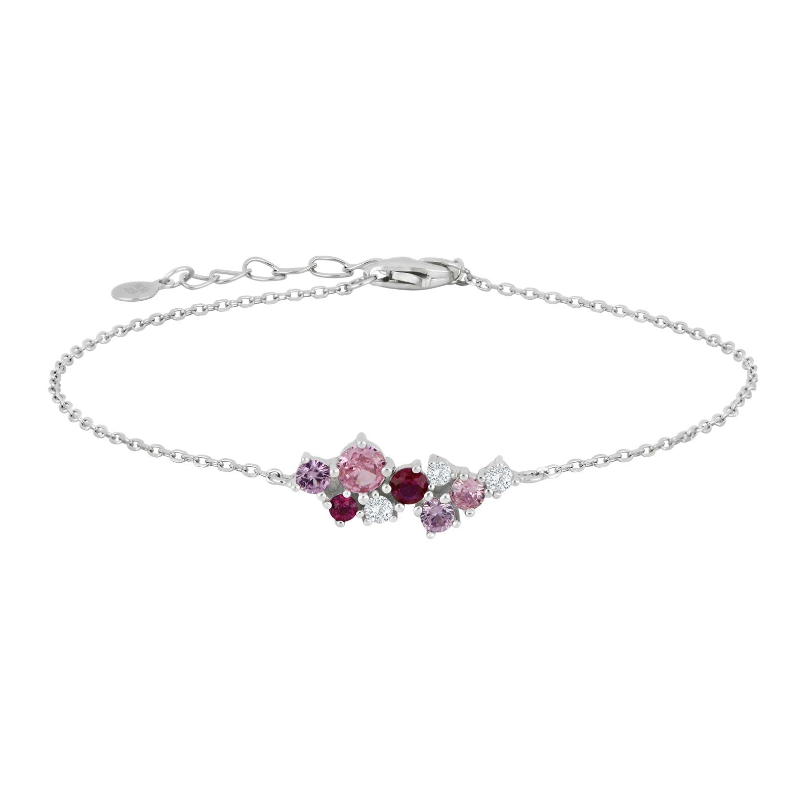 Rhodinierte Silber Armband NADINENOR rosa