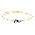 Gold plated silver bracelet NADINENOR blue