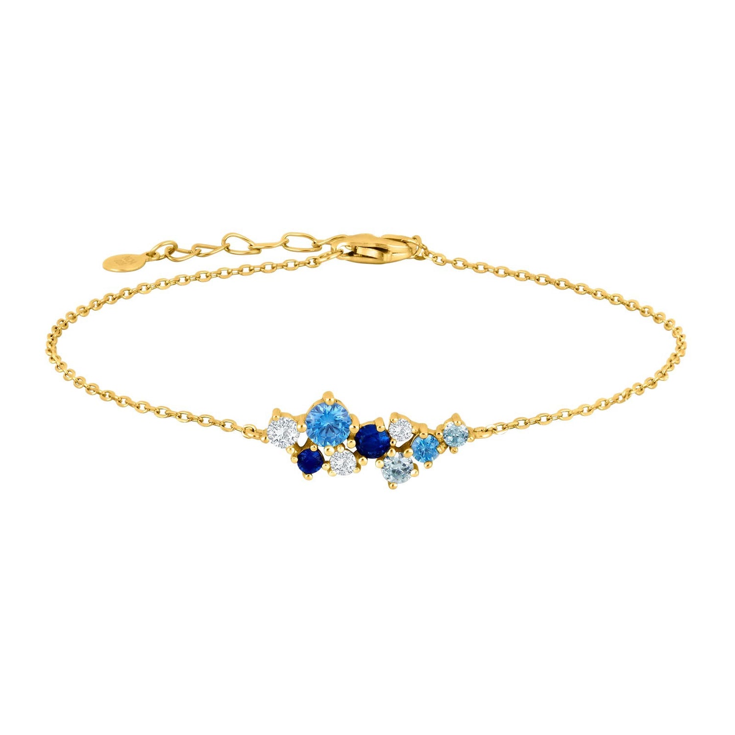 Vergoldet Silber Armband NADINENOR blau