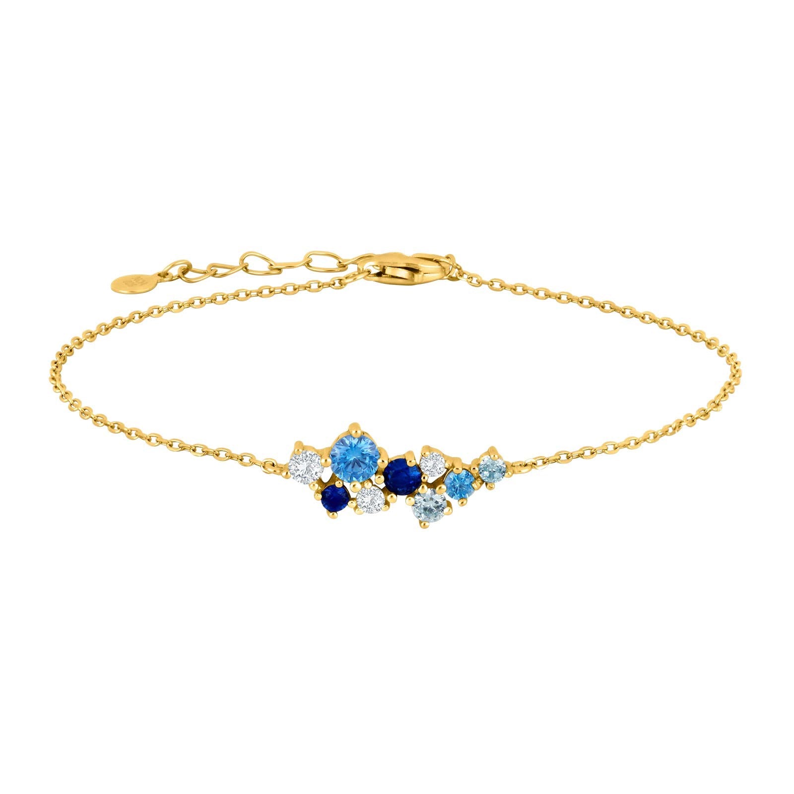Gold plated silver bracelet NADINENOR blue