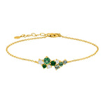 Gold plated silver bracelet NADINENOR green