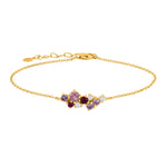 Gold plated silver bracelet NADINENOR pink