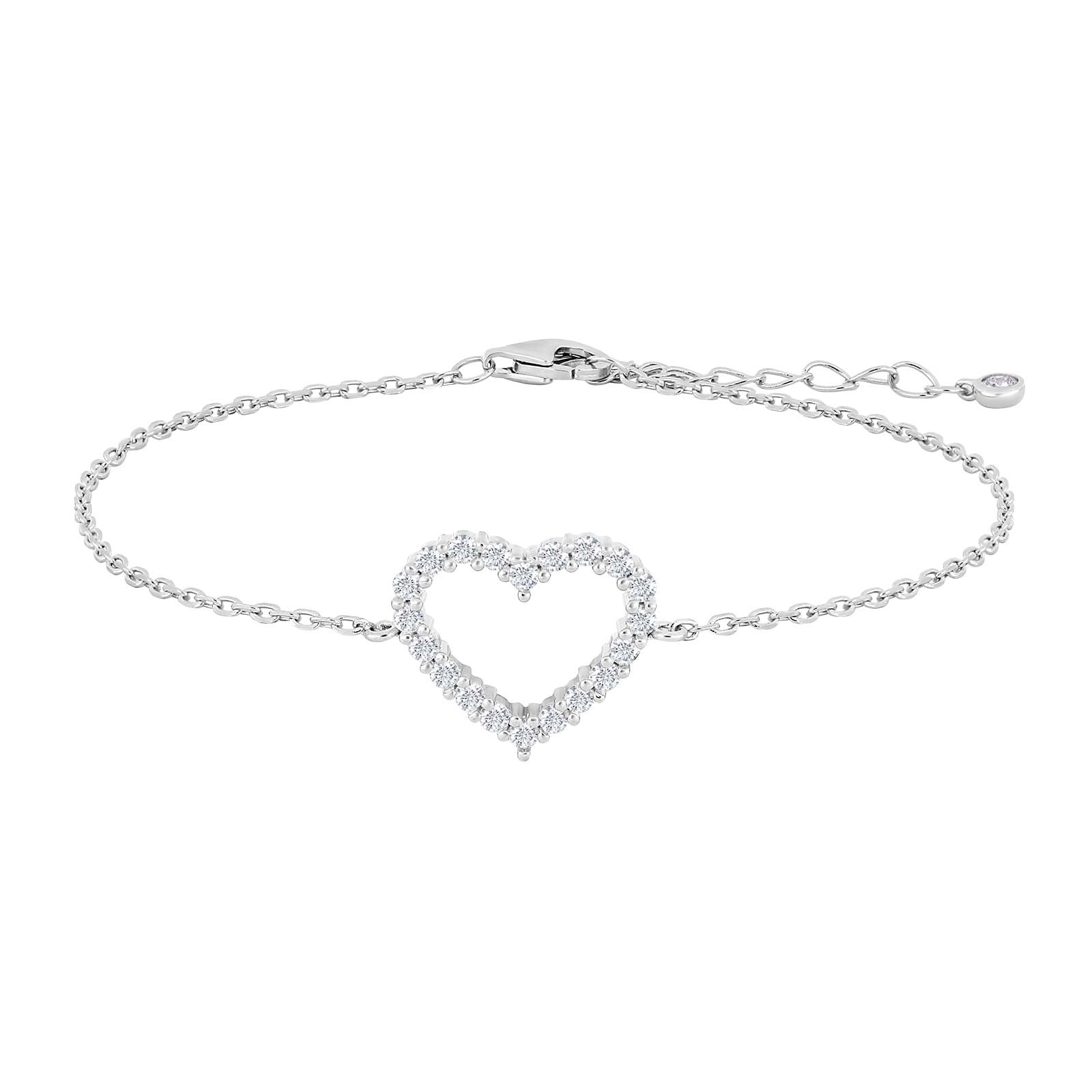 Silver bracelet heart OBINOR